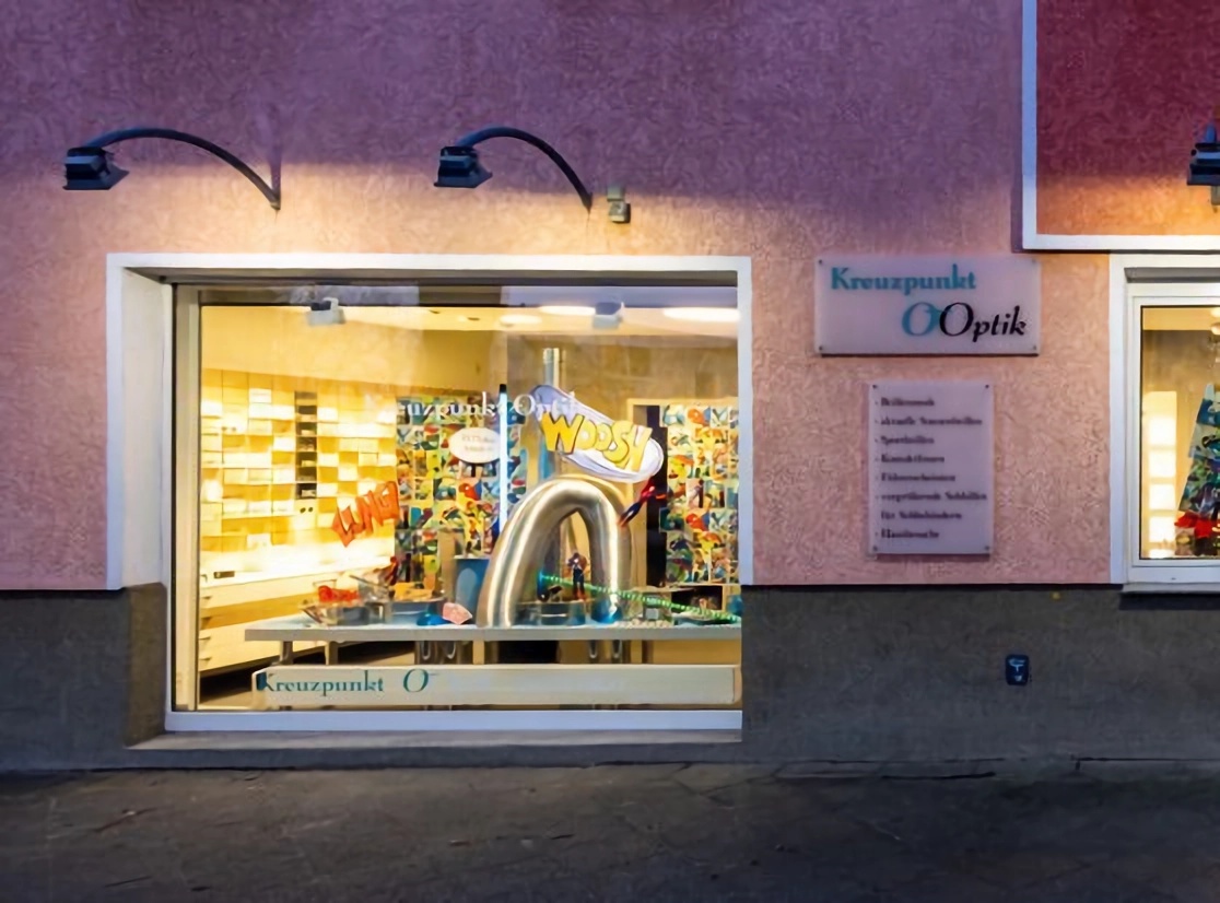 Außenansicht des Geschäftes KreuzpunktOptik in Michendorf